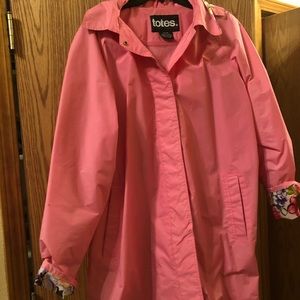 Lightweight rain jacket. Cute pink